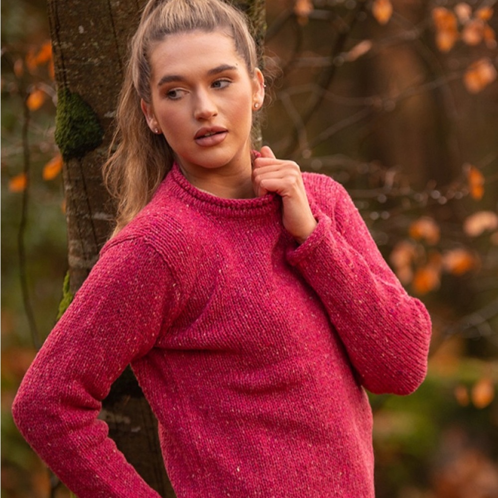 NWT 100% Merino Wool Ireland Made Sweater, Handloomed Size S Aran Sweater